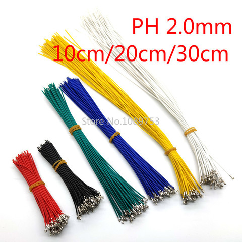 100PCS PH2.0 Terminal Wire Spacing 2.0mm Terminal Single Head Electronic Wire 10cm/20cm/30cm Connecting Cable ► Photo 1/6