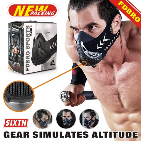 FDBRO Workout ,Running , Resistance ,Sports Mask Fitness Elevation ,Cardio ,Endurance Mask for Fitness Training Sports Mask 3.0 ► Photo 1/6