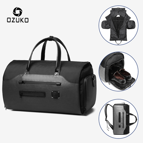 OZUKO Multifunction Men Suit Storage Travel Bag Large Capacity Luggage Handbag Male Waterproof Travel Duffel Bag Shoes Pocket ► Photo 1/6