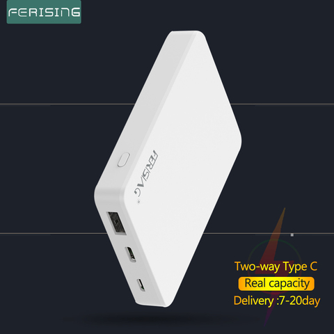 FERISING 5000mAh Portable Power Bank 5000 mAh USB Typc C Android banks External Battery Charger For Xiaomi iPhone PowerBank ► Photo 1/6