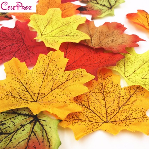 Artificial Silk Maple Leaves Fabric Maple Leaf Fall Wedding Birthday Party Multicolor Autumn Fall Leaf ► Photo 1/6