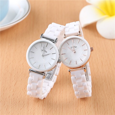 SAILWIND Luxury Crystal Wristwatches Women White Ceramic Ladies Watch Quartz Fashion Women Watches Ladies Wrist watch for Female ► Photo 1/6