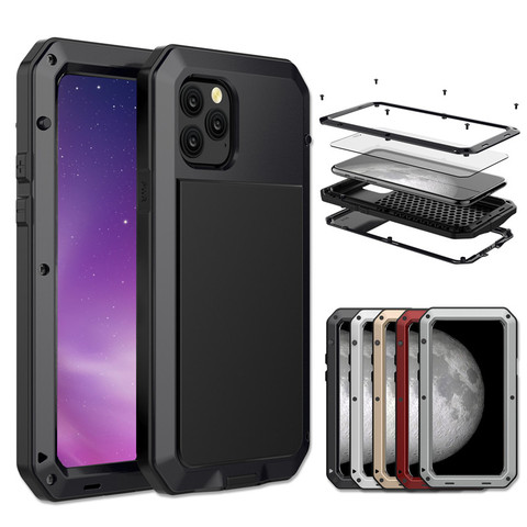 Heavy Duty Metal Aluminum Phone Case for iPhone 11 Pro Max XR XS MAX 6 6S 7 8 Plus X 5S SE 2022 Doom Armor Shockproof Case Cover ► Photo 1/6