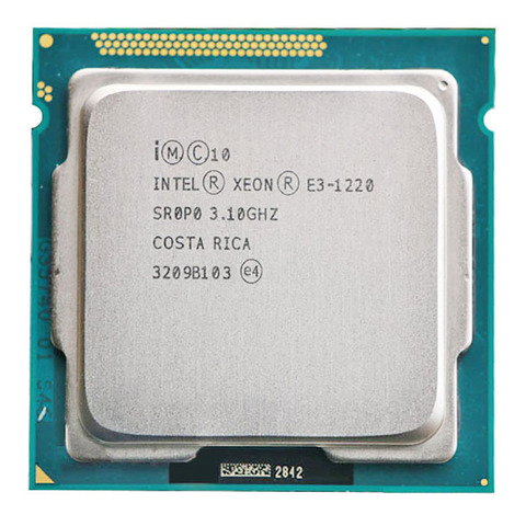 Original INTEL XEON E3-1220 CPU E3 1220  80W Socket 1155 Server CPU(3.1GHz/8M/LGA1155) ► Photo 1/2