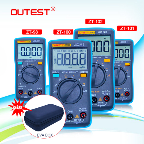 OUTEST Digital Multimeter 6000 Counts Backlight AC/DC Ammeter Voltmeter Ohm Portable Tester Multimeter Pocket Voltage Meter ► Photo 1/6