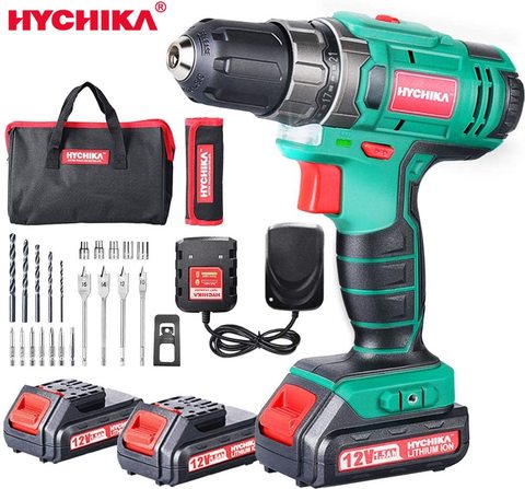 HYCHIKA 12V Double-Battery Cordless Electric Drill Electric Screwdriver Wireless Power Driver DC Lithium-Ion Battery Drill ► Photo 1/6