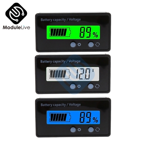 7-100V 6-73V 12V 24V 48V Lead Acid Lithium Battery Capacity Indicator Car Motorcycle Digital Voltmeter Voltage Tester Meter Tool ► Photo 1/6