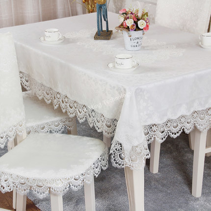 Luxury embroidery beautiful lace tablecloth dinningTable cover white lace Hollow out round table cloth table flag towels HM151 ► Photo 1/6