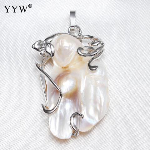 Big Size Pearl Pendants For Diy Bracelets Necklace Jewelry Making 30x40x10mm Fashion Jewelry Pendants Gift Hole:Approx 3mm ► Photo 1/4