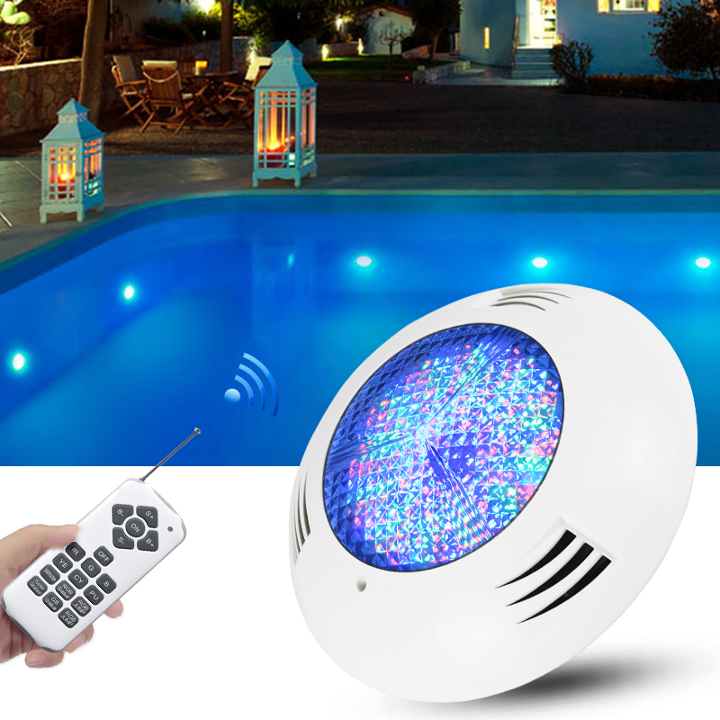 Submersible LED Bulb Underwater Light Fountain Swimming Pool Lamp Remote Control 