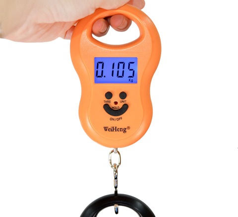 Digital BackLight Hanging Luggage Pocket Scales With Hook  50Kg / 5g Weight Kg Lb OZ WFAU   ► Photo 1/6