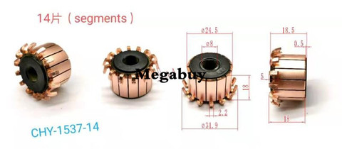 8x24.5x18.5mm 14p Copper Bars Alternator Electric Motor Commutator Copper Commutator  Armature Commutator ► Photo 1/1