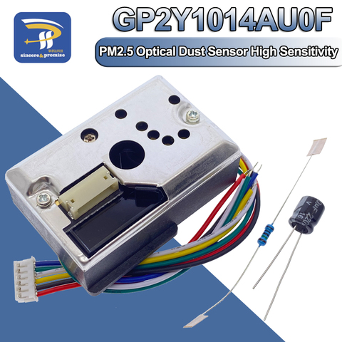 GP2Y1014AU0F Compact Optical Dust Sensor 5V Compatible GP2Y1010AU0F Smoke Particle Sensor With Cable Air quality PM2.5 sensor ► Photo 1/6