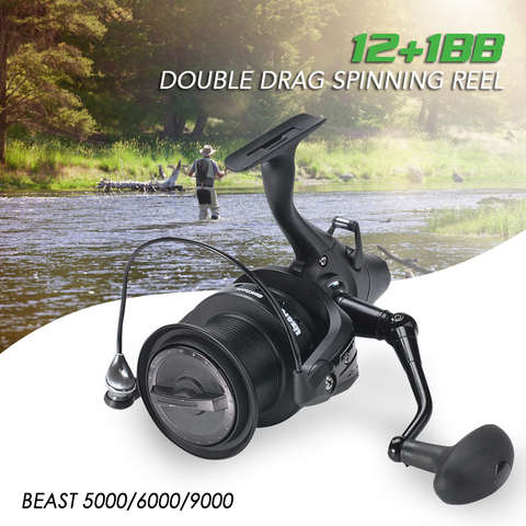 12+1 BB Spinning Reel with Front  Rear Double Drag Carp Fishing Reel Left Right Saltwater Freshwater new/old style ship randomly ► Photo 1/6