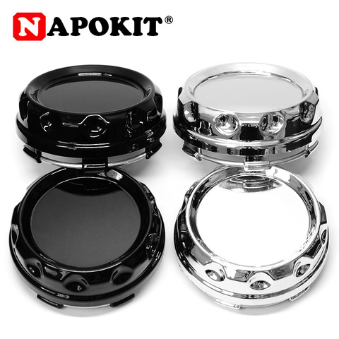 4Pcs 60mm Black Silver Chrome ABS Auto Car Wheel Center Hub Caps Cover Hubcap Automobile Rim Hub Dust-proof Decoration Badge ► Photo 1/6