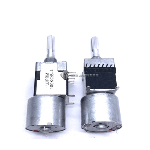 RK168 motor potentiometer stereo dual channel B100K * 2 flower shaft 25MM power discharge machine drive volume potentiometer ► Photo 1/1