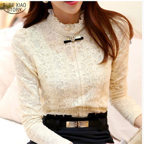 2022 women tops and blouses Women Clothing fashion Blusas Femininas Blouses Women Shirts Crochet Blouse Lace Shirt clothes 999 ► Photo 1/6