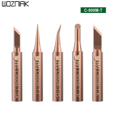 5pcs/Set BEST Original Welding Nozzle Oxygen-free copper Solder Iron Tip Lead-free Solder Non-stick tin Tip 900M-T-IS Tool Kit ► Photo 1/5