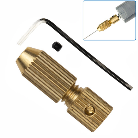 1 Piece Brass Small Drill Chuck With Wrench Use For Electric Micro Motor Drill 2mm/2.3mm/3.17mm Multifunctional Drill Bits ► Photo 1/6