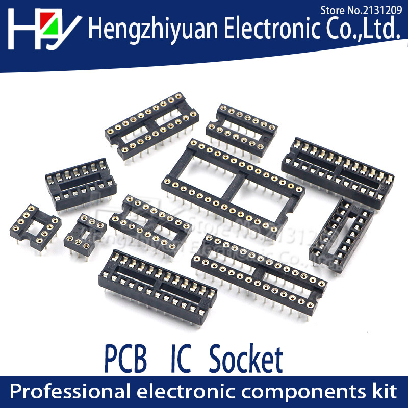 IC Socket DIP-6P 40P Pin 2.54mm Integrated Circuit Adaptor Solder Type 