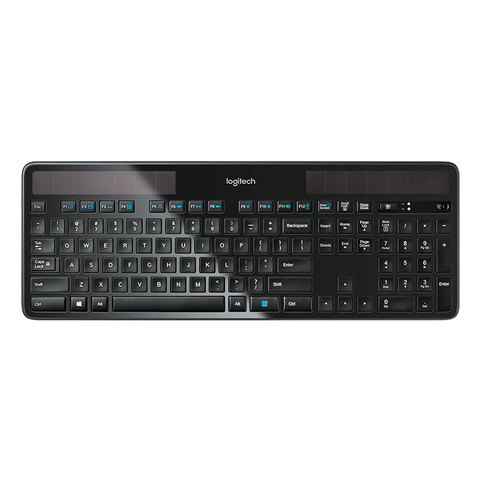Logitech New genuine  Bluetooth Solar 2.4 GHZ wireless keyboard K750 light energy power supply Suitable for computer office ► Photo 1/5