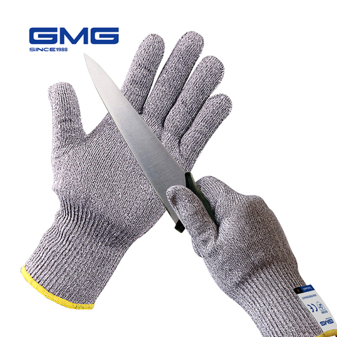 2022 Upgraded Thin Soft New GMG Grey HPPE With Steel CE Certificated Anti-cut Gloves Work Safety Cut Proof Gloves EN388 Anti Cut ► Photo 1/6