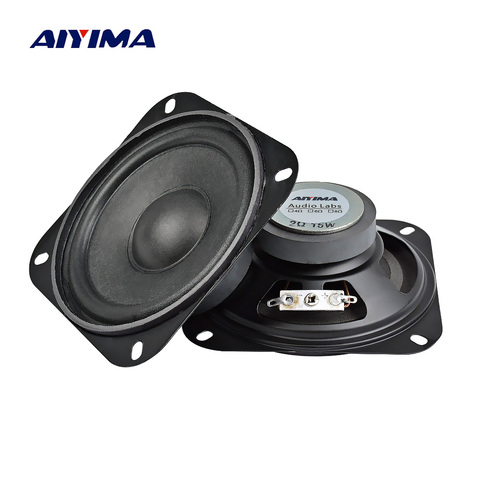 AIYIMA 2Pcs 4 Inch Audio Portable Speakers Woofer 2 Ohm 15W Bass Loudspeaker DIY Home Theater Music Bluetooth Amplifier Speaker ► Photo 1/6