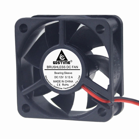 2pcs Gdstime DC 12V 50mm x 20mm 2Pin Power Brushless Cooler Cooling Fan 50x50x20mm 5020S ► Photo 1/6