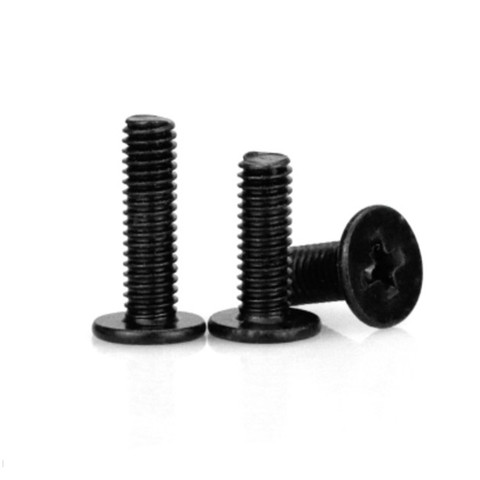 500pcs CM M1.4 M2 M2.5 M3 M4 steel with black Cross Phillips Ultra Thin Super Low Flat Wafer Head Screw Bolt for Laptop Computer ► Photo 1/3