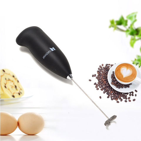 Electric Milk Foamer Drink Coffee Whisk Mixer Egg Beater Frother Coffee  Cappuccino Mini Handle Stirrer Kitchen Cooking Tool