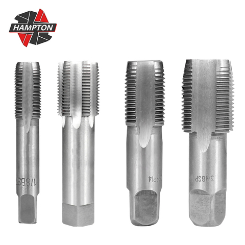 Hampton G1/8 1/2 3/4 1 HSS Taper Pipe Tap BSP Metal Screw Thread Cutting Tools Taper Tap Pipe Threading Tools ► Photo 1/6