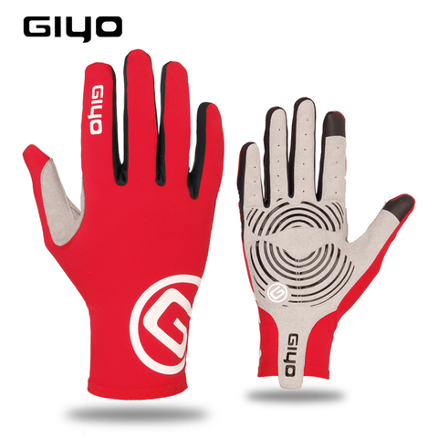 Giyo Wind Breaking Cycling Full Finger Gloves Touch Screen Anti-slip Bicycle Lycra Fabric Mittens Bicicleta Road Bike Long Glove ► Photo 1/6