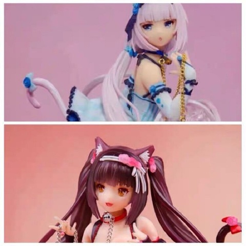 Japanese Anime 1/7 Scale Sexy Girl Native NEKOPARA Chocola & Vanilla Chair Ver. PVC Action Figure Standing Collection Model 24cm ► Photo 1/6