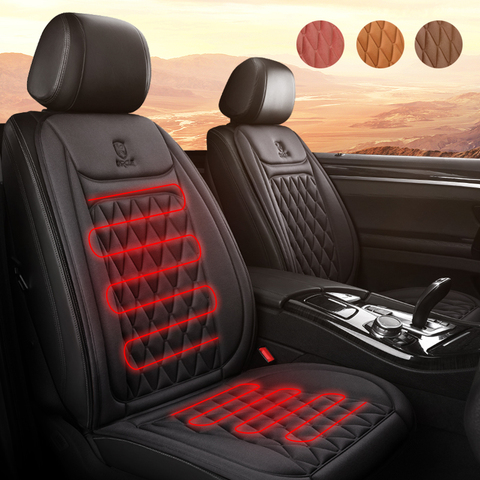12/24V Heated Car Seat Cover Universal Flannel Auto Cover Car Seat Protector Warmer Timing Switch Non-slip Protector Chair 1PC ► Photo 1/6