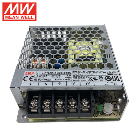 MEAN WELL LRS-50 Switching Power Supply 110V/220V AC to 3.3V 5V12V 15V 24V 36V 48V DC 50W Meanwell Power Unit PSU SMPS ► Photo 1/6