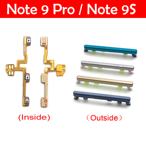 New Power Volume Side Key Button Flex Cable Ribbon For Xiaomi Redmi Note 9S 9 Pro Replacement Parts ► Photo 1/3