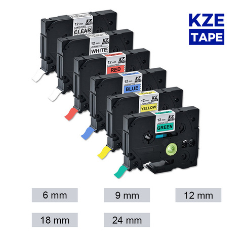 Compatible Brother label tape Tze-231 Multicolor Laminated ribbon tape tze tape for P-touch Laber printer tze231 tze 231 tze-231 ► Photo 1/6