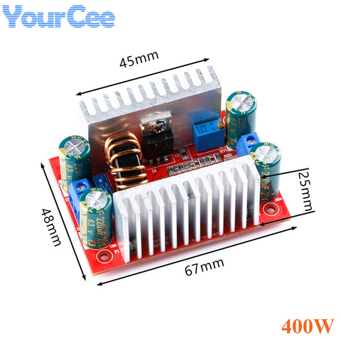 DC-DC 400W 15A Step Up Boost Converter Constant Current CC CV Power Supply LED Driver Board Module 8.5-50V to 10-60V Charger ► Photo 1/5
