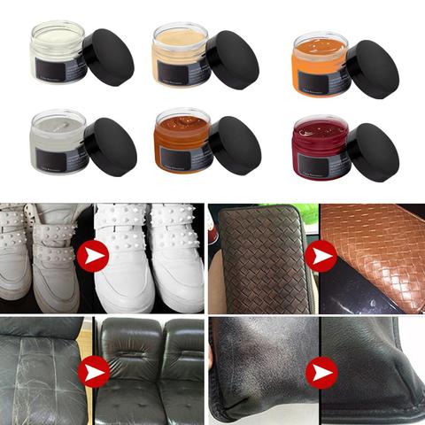 Auto Liquid Leather Repair Leather Polish Care Car Seat Holes Scratch Cracks Rips Coating Leather Stain Color Paste Car Care ► Photo 1/6