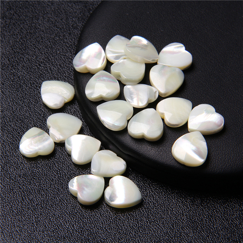 12mm MOP Loving Heart Beads Natural Mother of Pearl Shell Heart Shape Shell Pendant Bead for Jewelry Necklace Earring Making DIY ► Photo 1/6