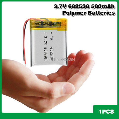 602530 3.7V 500MAH lithium polyer Rechargeable battery for bluetooth headphone MP3 MP4 MP5 GPS DVD MID camera Driving Recorder ► Photo 1/6