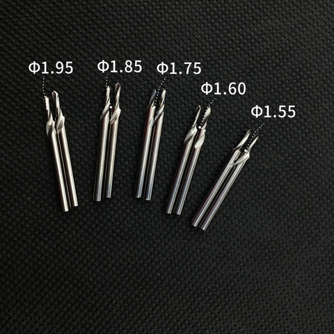 2pcs Dental Lab Tungsten Steel Carbide drill bur Use In Lab Pindex 5 sizes 1.55 1.6 1.75 1.85 1.95 Pin Planter Aiguille ► Photo 1/6