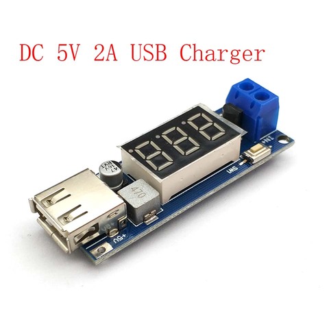DC-DC 4.5-40V To 5V 2A USB Charger LED Step-down Buck Converter Voltmeter Module Low Power ► Photo 1/4