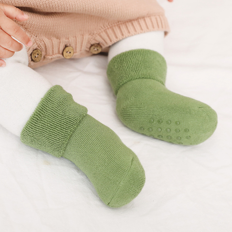 3 pairs/lot newborn winter socks rubber cotton warm socks kids anti slip home slippers baby socks set thick terry socks toddler ► Photo 1/6