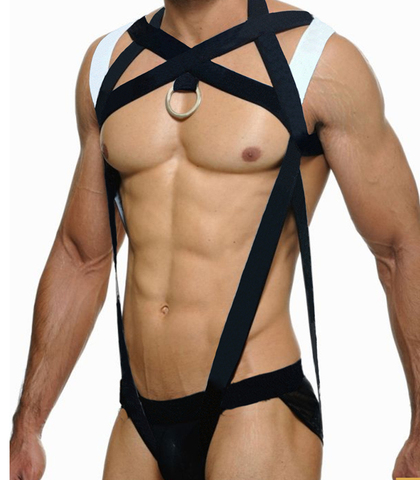 Exotic Tank Top Men Sexy Body Chest Muscle Harness Belt Bondage Gay Lingerie Night Club Party Strap Sexual Sex Exotic Costumes ► Photo 1/1