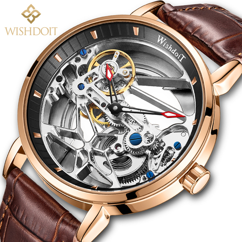 2022 New Men's Watch Automatic Mechanical Watch Men's Luxury Leather Watch Casual Fashion Tourbillon Watch Brand ► Photo 1/6
