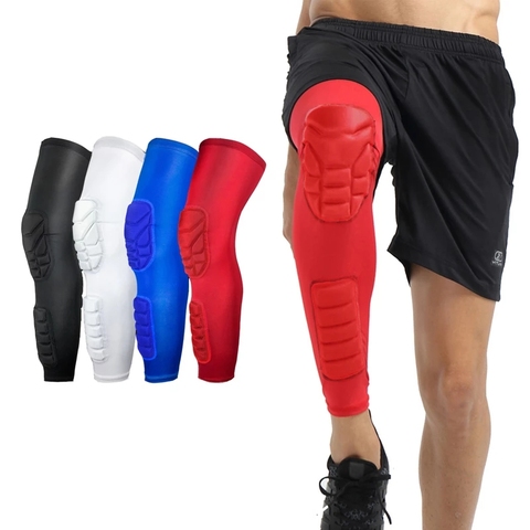 1PCS Basketball Knee Pads Lengthen Breathable Compression Knee Calf Sleeves Pads Brace Hiking Cycling Leg Protectors ► Photo 1/6
