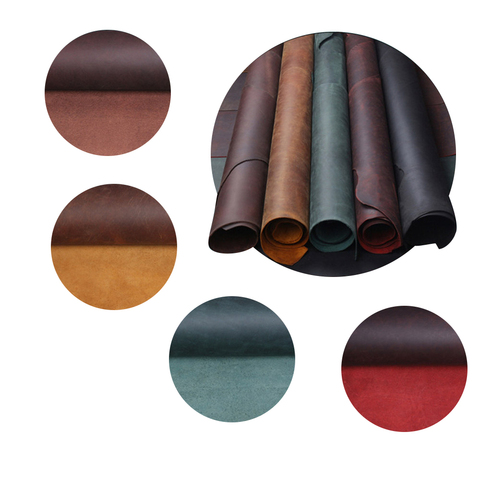 2.0mm Cowhide Oil tanned Crazy horse 2.0mm Vegetable Tanned leather craft Diy material retro Pull up style Handmade Art ► Photo 1/6