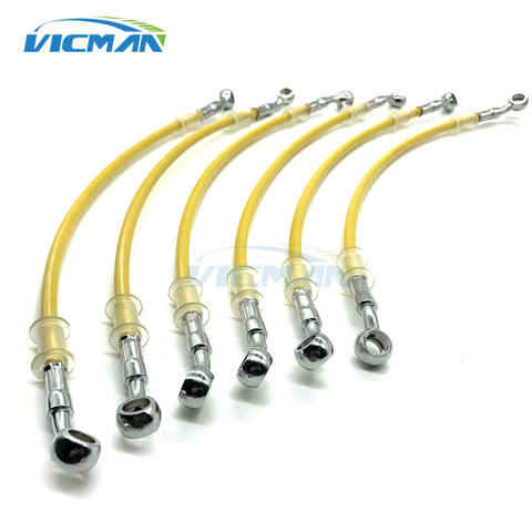 28°-28° Universal Motorcycle Oil Hose line Dirt Bike Braided Steel Hydraulic Reinforce Brake Cable Clutch Pipe 400 To 1500mm ► Photo 1/5