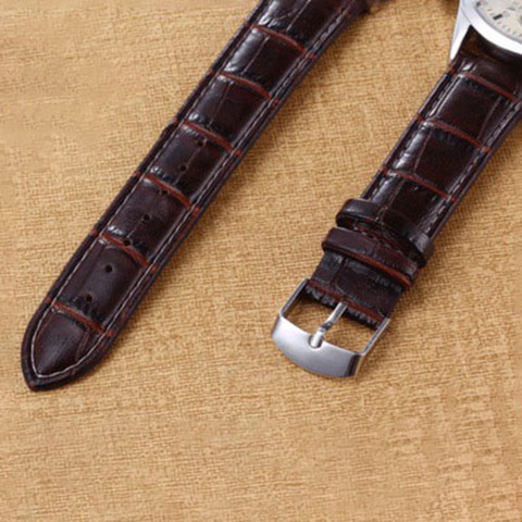 Leather Watch Band Strap 18-22mm Durable Stain Resistant Black/Brown Watchbands Wristwatch Accessories ► Photo 1/5